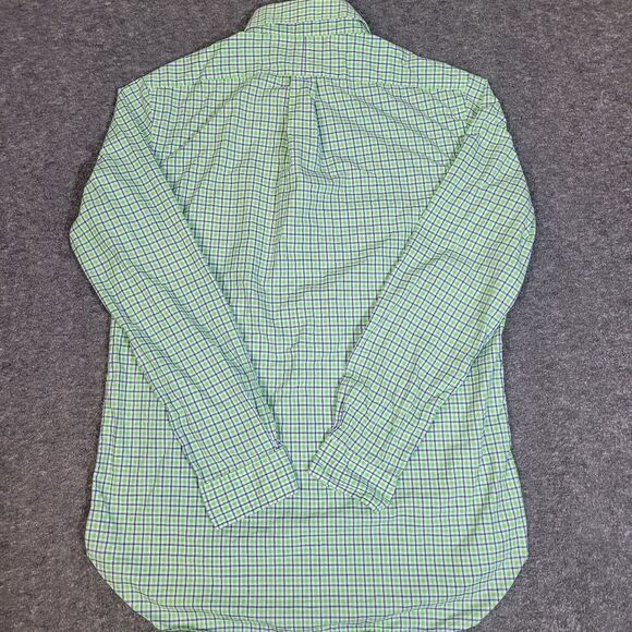 Polo Ralph Lauren Mens Shirt Size M Green Plaid Button Down Long Sleeve Ponyless - Picture 2 of 10